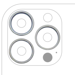 Back Camera Bezel Ring Only For iPhone 13 Pro / 13 Pro Max (3 Piece Set) (Alpine Green) (10 Pack)