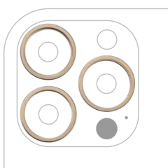 Back Camera Bezel Ring Only For iPhone 13 Pro / 13 Pro Max (3 Piece Set) (Gold) (10 Pack)