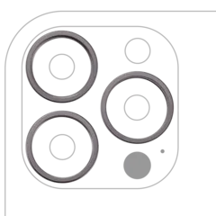 Back Camera Bezel Ring Only For iPhone 13 Pro / 13 Pro Max (3 Piece Set) (Graphite) (10 Pack)