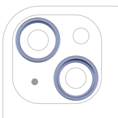 Back Camera Bezel Ring Only For iPhone 14 / 14 Plus (2 Piece Set) (Blue) (10 Pack)