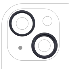 Back Camera Bezel Ring Only For iPhone 14 / 14 Plus (2 Piece Set) (Midnight) (10 Pack)