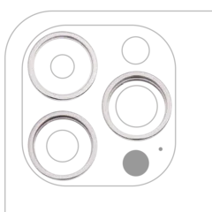 Back Camera Bezel Ring Only For iPhone 14 Pro / 14 Pro Max (3 Piece Set) (Silver) (10 Pack)