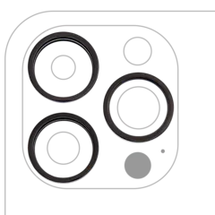 Back Camera Bezel Ring Only For iPhone 14 Pro / 14 Pro Max (3 Piece Set) (Space Black) (10 Pack)