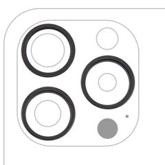 Back Camera Bezel Ring Only For iPhone 15 Pro (3 Piece Set) (Black Titanium) (10 Pack)