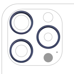 Back Camera Bezel Ring Only For iPhone 15 Pro (3 Piece Set) (Blue Titanium) (10 Pack)