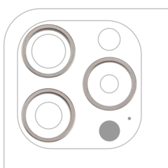 Back Camera Bezel Ring Only For iPhone 15 Pro (3 Piece Set) (Natural Titanium) (10 Pack)