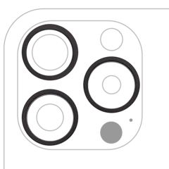 Back Camera Bezel Ring Only For iPhone 15 Pro Max (3 Piece Set) (Black Titanium) (10 Pack)