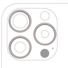 Back Camera Bezel Ring Only For iPhone 15 Pro Max (3 Piece Set) (Natural Titanium) (10 Pack)