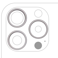 Back Camera Bezel Ring Only For iPhone 15 Pro Max (3 Piece Set) (White Titanium) (10 Pack)