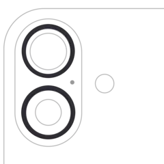 Back Camera Bezel Ring Only For iPhone 16 / 16 Plus (2 Piece Set) (Black) (10 Pack)