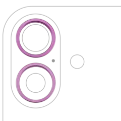 Back Camera Bezel Ring Only For iPhone 16 / 16 Plus (2 Piece Set) (Pink) (10 Pack)
