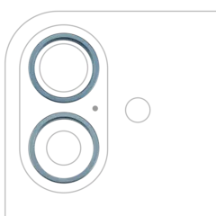 Back Camera Bezel Ring Only For iPhone 16 / 16 Plus (2 Piece Set) (Teal) (10 Pack)