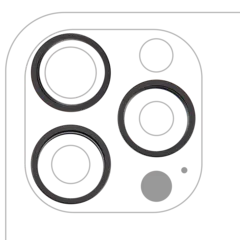 Back Camera Bezel Ring Only For iPhone 16 Pro / 16 Pro Max (3 Piece Set) (Black Titanium) (10 Pack)