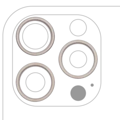 Back Camera Bezel Ring Only For iPhone 16 Pro / 16 Pro Max (3 Piece Set) (Natural Titanium) (10 Pack)