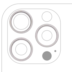 Back Camera Bezel Ring Only For iPhone 16 Pro / 16 Pro Max (3 Piece Set) (White Titanium) (10 Pack)