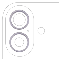 Back Camera Bezel Ring Only For iPhone 17 (2 Piece Set) (Lavender) (10 Pack)