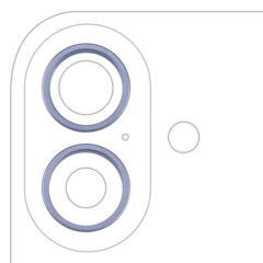 Back Camera Bezel Ring Only For iPhone 17 (2 Piece Set) (Mist Blue) (10 Pack)