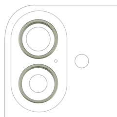 Back Camera Bezel Ring Only For iPhone 17 (2 Piece Set) (Sage) (10 Pack)