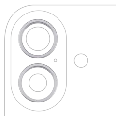Back Camera Bezel Ring Only For iPhone 17 (2 Piece Set) (White) (10 Pack)