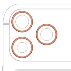 Back Camera Bezel Ring Only For iPhone 17 Pro / 17 Pro Max (3 Piece Set) (Cosmic Orange) (10 Pack)