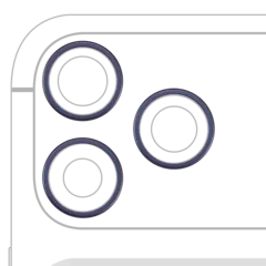 Back Camera Bezel Ring Only For iPhone 17 Pro / 17 Pro Max (3 Piece Set) (Deep Blue) (10 Pack)