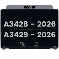 Complete LCD Display Assembly For MacBook Pro 16" A3428 / A3429 (2026) (Used OEM Pull: Grade A) (Silver)