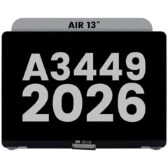 Complete LCD Display Assembly For MacBook Air 13" A3449 (2026) (Used OEM Pull: Grade A) (Starlight)