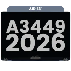Complete LCD Display Assembly For MacBook Air 13" A3449 (2026) (Used OEM Pull: Grade A) (Sky Blue)