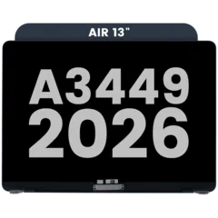 Complete LCD Display Assembly For MacBook Air 13" A3449 (2026) (Used OEM Pull: Grade A) (Midnight)