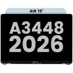 Complete LCD Display Assembly For MacBook Air 15" A3448 (2026) (Used OEM Pull: Grade A) (Sky Blue)