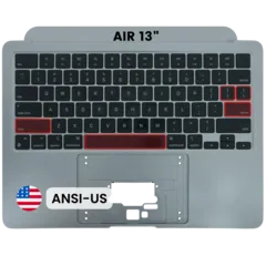 Top Case with Keyboard (ANSI US) For MacBook Air 13" A2681 (2022) (Used OEM Pull: Grade B) (Space Gray)