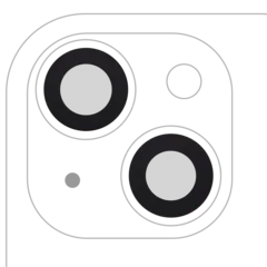 Back Camera Lens (Glass Only) With Adhesive For iPhone 15 / 15 Plus (2 Piece Set) (Real Sapphire) (Premium)