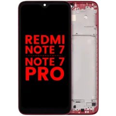 LCD Assembly With Frame For Xiaomi Redmi Note 7 / 7 Pro (Aftermarket Plus) (Nebula Red)