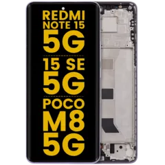 OLED Assembly With Frame For Xiaomi Redmi Note 15 5G / Redmi Note 15 SE 5G / POCO M8 5G (Refurbished) (Mist Purple)