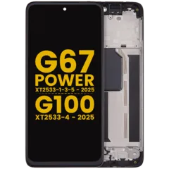 LCD Assembly With Frame For Motorola Moto G67 Power (XT2533-1-3-5 / 2025) / G100 (XT2533-4 / 2025) (Refurbished) (All Colors)