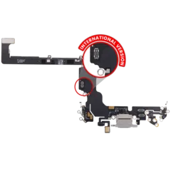 Charging Port Flex Cable For iPhone 18 Pro (International Version) (Premium) (White)