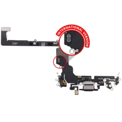 Charging Port Flex Cable For iPhone 18 Pro (International Version) (Premium) (Black)