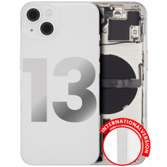 Back Housing W/ Small Components Pre-Installed Compatible For iPhone 13 (International Version) (Used OEM Pull: Grade B) (Starlight)