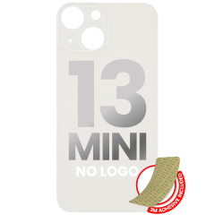 Back Glass With 3M Adhesive For iPhone 13 Mini (No Logo / Large Camera Hole) (Starlight)