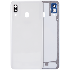 Back Cover With Camera Lens Compatible For Samsung Galaxy A30 (A305 / 2019) (Aftermarket Plus) (White)