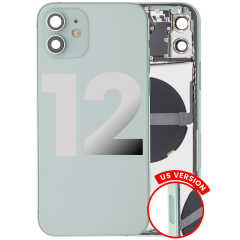 Back Housing W/ Small Parts For iPhone 12 (US Version) (Used OEM Pull: Grade B) (Green)