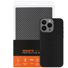 Wrapd Protective Film - Skin - Carbon Fiber Pattern (Black) (120MM*190MM) (10 Pack)
