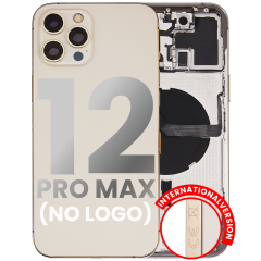 Back Housing W/ Small Parts For iPhone 12 Pro Max (EU / Global Version) (Aftermarket Plus) (Gold)