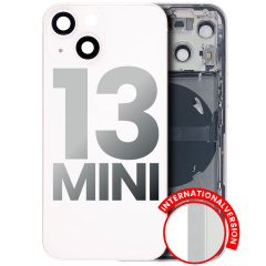 Back Housing W/ Small Parts For iPhone 13 Mini (EU / Global Version) (Used OEM Pull: Grade C) (Starlight)