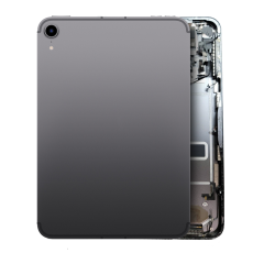 Back Housing W/ Small Components Pre-Installed Compatible For iPad Mini 6 (WIFI cellular) (Used OEM Pull: Grade A) (Space Gray)