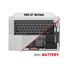 Top Case Assembly (With Battery And Keyboard) Compatible For MacBook Pro 15" Touch Bar (A1990 / Late 2018 / Early 2019) (US English) (Used OEM Pull: Grade A) (Silver)