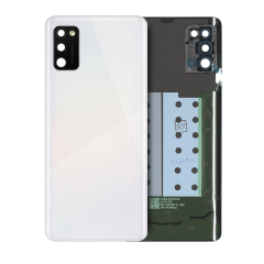 Back Cover Glass With Camera Lens Compatible For Samsung Galaxy A41 (A415 / 2020) (Service Pack) (Prism Crush Silver)