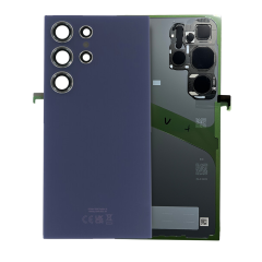 Back Cover Glass With Camera Lens Compatible For Samsung Galaxy S24 Ultra (Service Pack) (Titanium Violet)