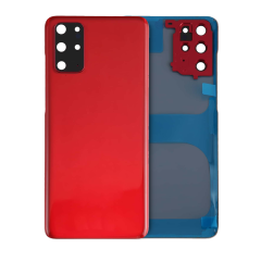 Back Cover Glass With Camera Lens Compatible For Samsung Galaxy S20 Plus (Service Pack) (Aurora Red)