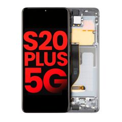 OLED Assembly With Frame Compatible For Samsung Galaxy S20 Plus 5G (Aftermarket Plus) (Cosmic Gray)